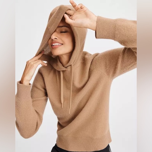 Rag & Bone Logan Cashmere Mixed-Knit Hoodie